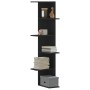 Estantería de pared de esquina madera negra 36,5x36,5x140 cm de , Estantes y estanterías - Ref: Foro24-852628, Precio: 40,08 €
