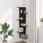 Schwarzes Holzregal für die Ecke der Wand, 36,5x36,5x140 cm. von , Regale und Regale - Ref: Foro24-852628, Preis: 47,08 €, Ra...