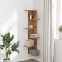 Eck-Wandregal aus Eichenholz im Handwerksstil 36,5x36,5x140 cm. von , Regale und Regale - Ref: Foro24-852635, Preis: 54,93 €,...