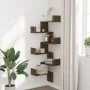 Corner wall shelf, brown oak wood, 45x45x147 cm by , Shelves and shelves - Ref: Foro24-852642, Price: 54,15 €, Discount: %