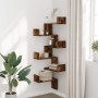 Smoked oak wood corner wall shelf 45x45x147 cm by , Shelves and shelves - Ref: Foro24-852640, Price: 51,63 €, Discount: %
