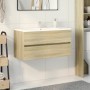 Waschbeckenunterschrank aus Eichen-Sonoma-Sperrholz, 90x38,5x45 cm. von , Badezimmermöbel - Ref: Foro24-849638, Preis: 50,53 ...