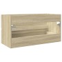 Waschbeckenunterschrank aus Eichen-Sonoma-Sperrholz, 90x38,5x45 cm. von , Badezimmermöbel - Ref: Foro24-849638, Preis: 50,53 ...