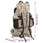 Wander-Rucksack aus braunem Camouflage-Oxford-Stoff, 100 l. von , Rucksäcke - Ref: Foro24-4009978, Preis: 73,89 €, Rabatt: %