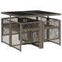 Garten-Essgruppe, 5-teilig, mit grauen Polstern aus synthetischem Rattan. von , Gartensets - Ref: Foro24-3210716, Preis: 265,...