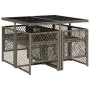 Garten-Essgruppe, 5-teilig, mit grauen Polstern aus synthetischem Rattan. von , Gartensets - Ref: Foro24-3210716, Preis: 301,...