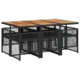7-piece garden dining set with black synthetic rattan cushions by , Garden sets - Ref: Foro24-3210735, Price: 447,17 €, Disco...