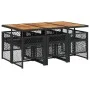 7-piece garden dining set with black synthetic rattan cushions by , Garden sets - Ref: Foro24-3210735, Price: 484,00 €, Disco...