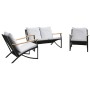 Gartengarnitur mit Kissen, 3-teilig, Schwarz, aus Stahl von , Gartensets - Ref: Foro24-3283637, Preis: 388,85 €, Rabatt: %