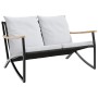 Gartengarnitur mit Kissen, 3-teilig, Schwarz, aus Stahl von , Gartensets - Ref: Foro24-3283637, Preis: 388,85 €, Rabatt: %