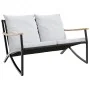 Gartengarnitur mit Kissen, 3-teilig, Schwarz, aus Stahl von , Gartensets - Ref: Foro24-3283637, Preis: 388,85 €, Rabatt: %