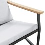 Gartengarnitur mit Kissen, 3-teilig, Schwarz, aus Stahl von , Gartensets - Ref: Foro24-3283637, Preis: 388,85 €, Rabatt: %