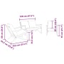 Gartengarnitur mit Kissen, 3-teilig, Schwarz, aus Stahl von , Gartensets - Ref: Foro24-3283637, Preis: 388,85 €, Rabatt: %