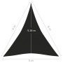 Toldo de vela HDPE negro 160 g/m² 5x6x6 m de vidaXL, Sombrillas - Ref: Foro24-311758, Precio: 33,42 €, Descuento: %
