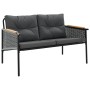 3-piece garden furniture set with black steel cushions by , Garden sets - Ref: Foro24-3283635, Price: 398,51 €, Discount: %