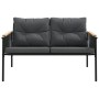 3-piece garden furniture set with black steel cushions by , Garden sets - Ref: Foro24-3283635, Price: 398,51 €, Discount: %