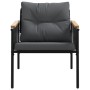 3-piece garden furniture set with black steel cushions by , Garden sets - Ref: Foro24-3283635, Price: 398,51 €, Discount: %