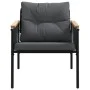 Juego de muebles de jardín con cojines 3 piezas acero negro de , Conjuntos de jardín - Ref: Foro24-3283635, Precio: 391,54 €,...