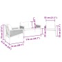 3-piece garden furniture set with black steel cushions by , Garden sets - Ref: Foro24-3283635, Price: 398,51 €, Discount: %