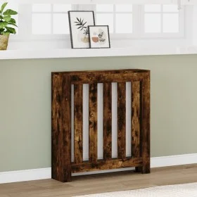 Engineered smoked oak radiator cover 78x20x82cm by , Accessories for heating radiators - Ref: Foro24-852730, Price: 49,15 €, ...