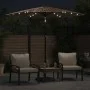 Gartenschirm mit LED-Lichtern, Stahlmast, braun, 223x223x231 cm. von , Sonnenschirme - Ref: Foro24-4005119, Preis: 97,95 €, R...
