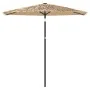 Garden umbrella with LED lights, brown steel pole, 223x223x231 cm. by , Umbrellas - Ref: Foro24-4005119, Price: 97,95 €, Disc...