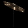 Gartenschirm mit LED-Lichtern, Stahlmast, braun, 223x223x231 cm. von , Sonnenschirme - Ref: Foro24-4005119, Preis: 92,42 €, R...