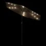 Gartenschirm mit LED-Lichtern, Stahlmast, braun, 223x223x231 cm. von , Sonnenschirme - Ref: Foro24-4005119, Preis: 97,95 €, R...