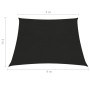 Sail awning HDPE black 160 g/m² 3/4x2 m by vidaXL, Umbrellas - Ref: Foro24-311763, Price: 19,64 €, Discount: %
