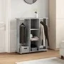 Wheeled cabinet made of gray concrete engineered wood, 102x38x110cm. by , Clothing and closet storage - Ref: Foro24-848034, P...