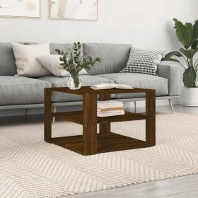 Mitteltisch aus Ingenieurholz in brauner Eiche, 59,5x59,5x40 cm. von , Couchtisch - Ref: Foro24-834256, Preis: 38,25 €, Rabat...