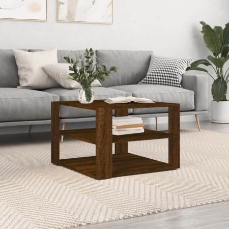 Mesa de centro madera ingeniería roble marrón 59,5x59,5x40 cm de , Mesas de centro - Ref: Foro24-834256, Precio: 38,72 €, Des...