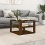 Engineered oak wood brown coffee table 59.5x59.5x40 cm by , Coffee table - Ref: Foro24-834256, Price: 38,25 €, Discount: %