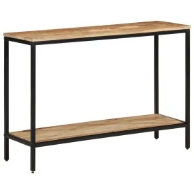 Solid rough mango wood console table 100x35x70 cm by , Side tables - Ref: Foro24-374071, Price: 103,43 €, Discount: %
