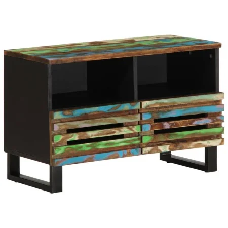 Massives TV-Möbel aus Akazienholz, 70x34x46 cm. von , CD- und DVD-Speicher - Ref: Foro24-377445, Preis: 66,55 €, Rabatt: %