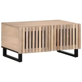 Solid white mango wood coffee table 80x51x40 cm by , Coffee table - Ref: Foro24-377464, Price: 85,60 €, Discount: %