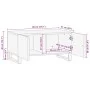 Massiver Couchtisch aus weißem Mangoholz 80x51x40 cm von , Couchtisch - Ref: Foro24-377464, Preis: 85,60 €, Rabatt: %