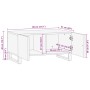 Solid white mango wood coffee table 80x51x40 cm by , Coffee table - Ref: Foro24-377464, Price: 86,42 €, Discount: %