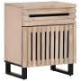 Solid white mango wood bedside table 50x34x60 cm by , Nightstands - Ref: Foro24-377479, Price: 59,10 €, Discount: %
