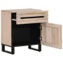 Solid white mango wood bedside table 50x34x60 cm by , Nightstands - Ref: Foro24-377479, Price: 59,10 €, Discount: %