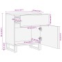 Solid white mango wood bedside table 50x34x60 cm by , Nightstands - Ref: Foro24-377479, Price: 59,10 €, Discount: %