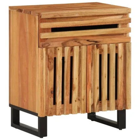 Mesita de noche madera maciza mango marrón 50x34x60 cm de , Mesitas de noche - Ref: Foro24-377493, Precio: 69,03 €, Descuento: %