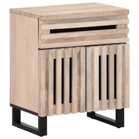 Solid rough mango wood bedside table 50x34x60 cm by , Nightstands - Ref: Foro24-377491, Price: 60,51 €, Discount: %