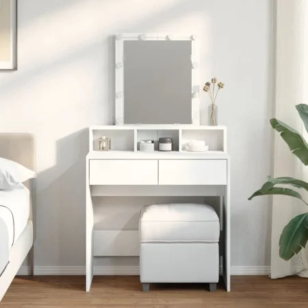 Dresser with white LED lights 80x41x144.5 cm by , Bedroom Dressers - Ref: Foro24-848178, Price: 127,03 €, Discount: %