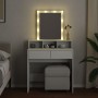 Tocador con luces LED blanco 80x41x144,5 cm de , Tocadores para dormitorios - Ref: Foro24-848178, Precio: 133,25 €, Descuento: %
