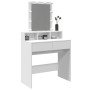 Tocador con luces LED blanco 80x41x144,5 cm de , Tocadores para dormitorios - Ref: Foro24-848178, Precio: 133,25 €, Descuento: %