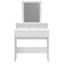 Schminktisch mit LED-Lichtern weiß 80x41x144,5 cm von , Schlafzimmerkommoden - Ref: Foro24-848178, Preis: 129,30 €, Rabatt: %