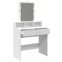 Schminktisch mit LED-Lichtern weiß 80x41x144,5 cm von , Schlafzimmerkommoden - Ref: Foro24-848178, Preis: 127,03 €, Rabatt: %
