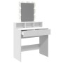 Tocador con luces LED blanco 80x41x144,5 cm de , Tocadores para dormitorios - Ref: Foro24-848178, Precio: 133,25 €, Descuento: %