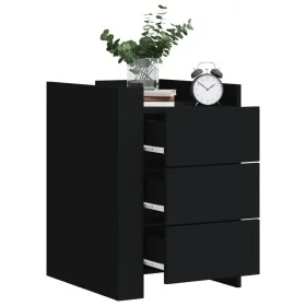 Mesita de noche madera de ingeniería negro 45x50x65 cm de , Mesitas de noche - Ref: Foro24-848305, Precio: 91,08 €, Descuento: %